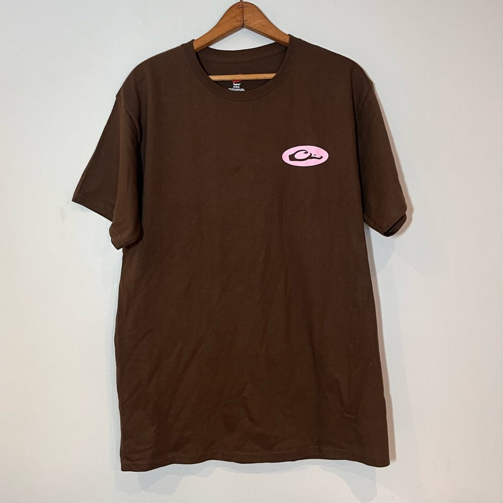 Drake Hanes Size Medium T-Shirt Brown Short Sleeve